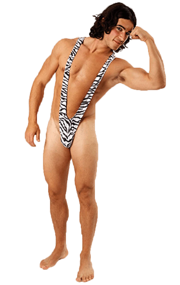 Orion Costumes Adult Zebra Borat Mankini All Mens Costumes