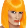 Smiffys Adult Glam Wig Neon ORANGE All Womens Costumes