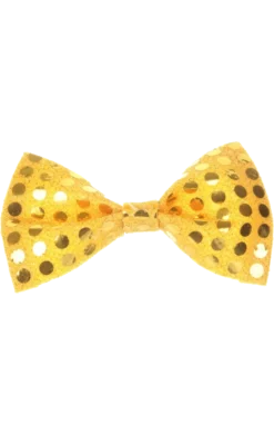Bristol Novelty Carnival Gold Sequin Bow Tie
