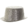 Bristol Novelty Silver Glitter Top Hat