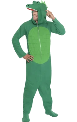 Smiffys All Mens Costumes Crocodile Onesie Costume