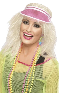 Smiffys Pink Poker Visor Hat Accessory All Womens Costumes