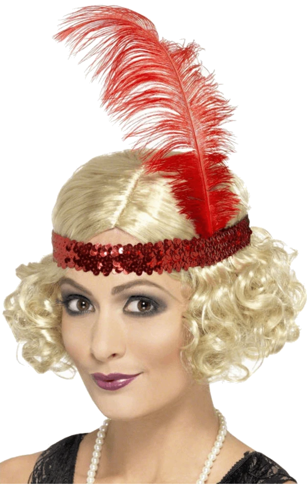 Smiffys Adults Blonde Flapper Wig With Headband