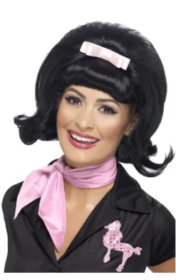 Smiffys All Womens Costumes Black 50s Wig
