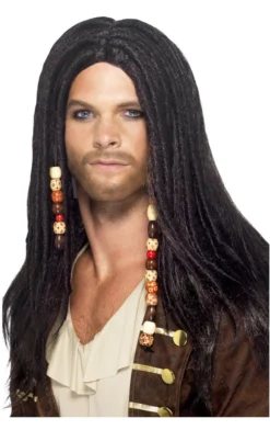 Smiffys Men's Pirate Wig All Womens Costumes