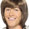 Smiffys 70s Popstar Brown Wig All Mens Costumes