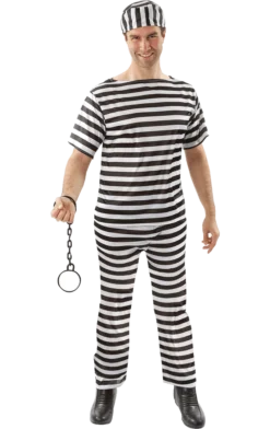 Orion Costumes Adult Convict Fancy Dress Costume