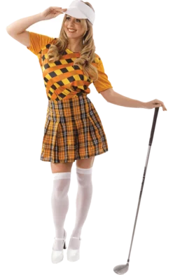 Orion Costumes Female Golfer Costume (Orange & Black)