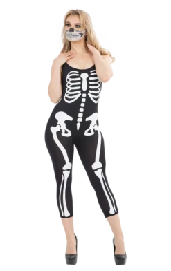 Orion Costumes All Womens Costumes Skeleton Jumpsuit (Black)