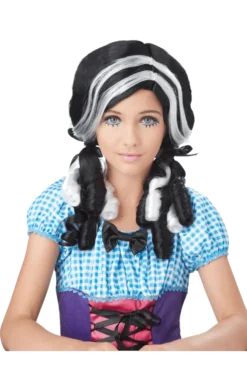 California Costumes Black And White Doll Curls Wig All Womens Costumes