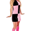 Orion Costumes 60s Black & Pink Chequered Dress All Womens Costumes