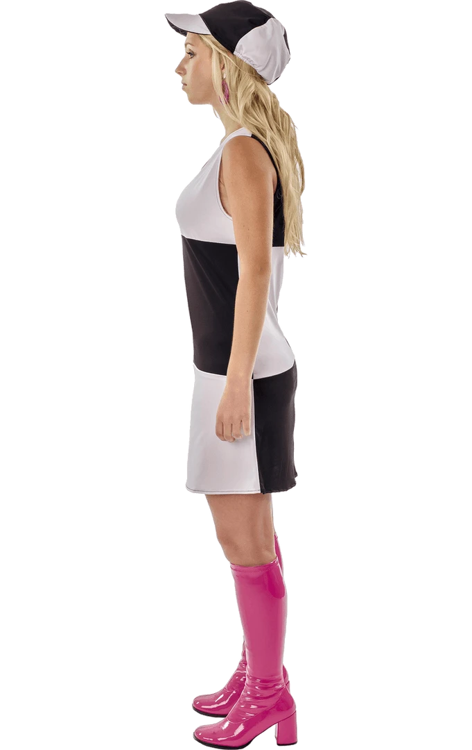 Orion Costumes All Womens Costumes 60s Black & White Chequered Dress