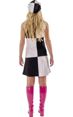 Orion Costumes All Womens Costumes 60s Black & White Chequered Dress