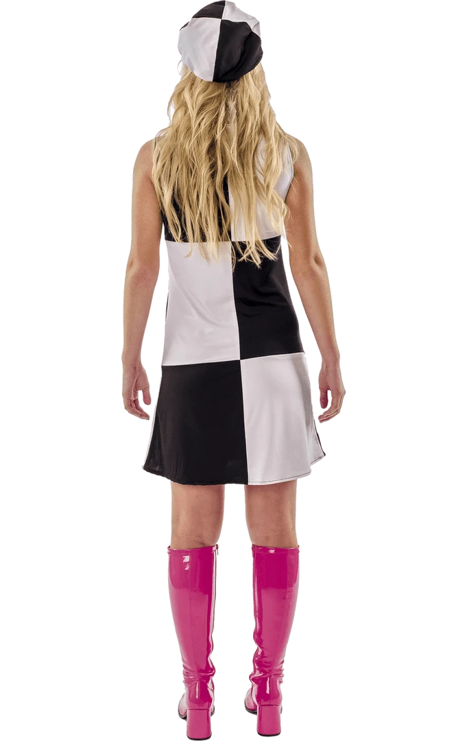 Orion Costumes All Womens Costumes 60s Black & White Chequered Dress