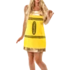 Orion Costumes Women's Yellow Crayon Fancy Dress Costume