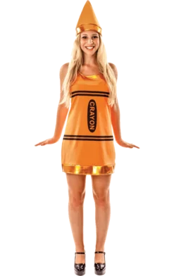 Orion Costumes Women's Orange Crayon Fancy Dress Costume All Womens Costumes