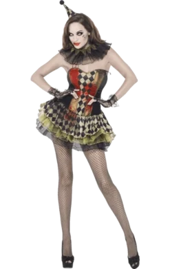 Smiffys All Womens Costumes Adult Zombie Clown Costume