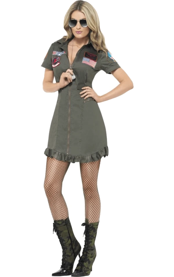 Smiffys Ladies Top Gun Deluxe Costume All Womens Costumes