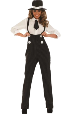 Fun Shack Adult Black Lady Gangster Costume All Womens Costumes