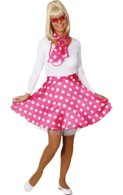 Orlob Adult 50s Pink Polka Dot Kit All Womens Costumes
