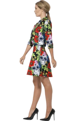 Smiffys Adult Womens Day Of The Dead Stand Out Suit