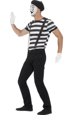 Smiffys Adults Adult Gentleman Mime Artist Costume