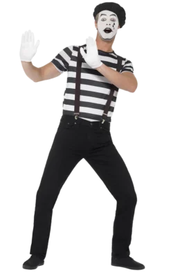 Smiffys Adults Adult Gentleman Mime Artist Costume