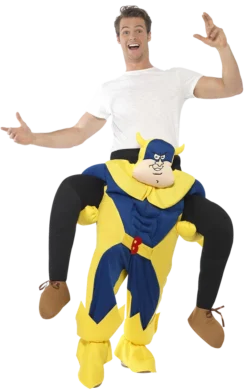 Smiffys Adult Bananaman Piggy Back Costume