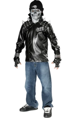 Rubies Halloween Child Metal Skull Biker Costume