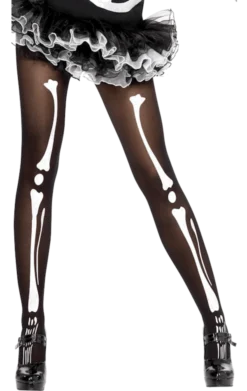 Bristol Novelty Skeleton Tights Halloween
