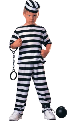 Rubies Child Convict Prisoner Kids Fancy Dress Costume Convicts