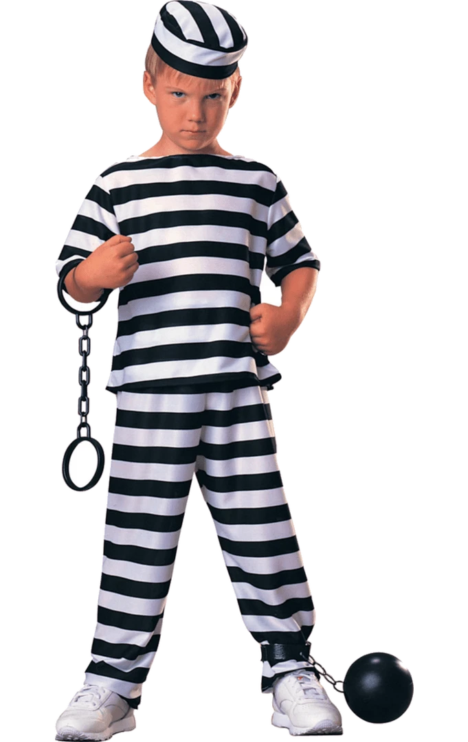 Rubies Child Convict Prisoner Kids Fancy Dress Costume Convicts