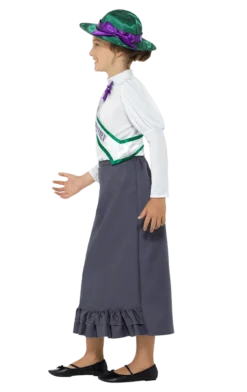 Smiffys All Girls Costumes Kids Victorian Suffragette Costume