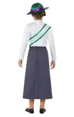 Smiffys All Girls Costumes Kids Victorian Suffragette Costume