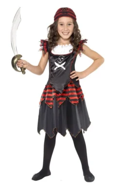 Smiffys Child Gothic Pirate Costume All Girls Costumes