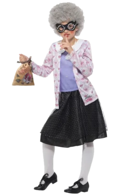 Smiffys Kids Gangsta Granny Costume All Girls Costumes
