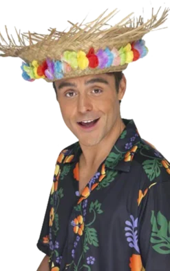 Smiffys Hawaiian Straw Hat Accessories