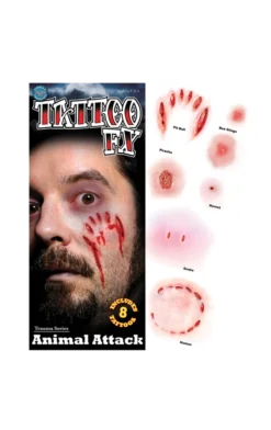Tinsley Transfers Animal Attack Gorywood Temporary Tattoos