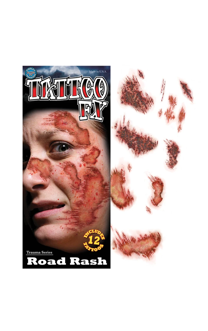 Tinsley Transfers Accessories Road Rash Temporary Tattoos Accessory