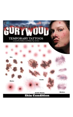 Tinsley Transfers Skin Condition Gorywood Temporary Tattoos Halloween