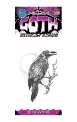 Tinsley Transfers The Raven Goth Tattoo