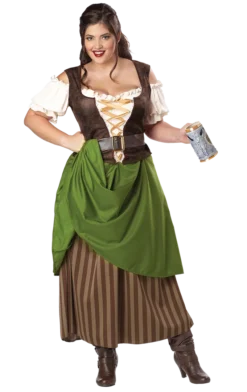 California Costumes All Womens Costumes Adult Tavern Maiden Costume (Plus Size)