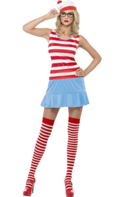 Smiffys All Womens Costumes Ladies Where's Wally Costume