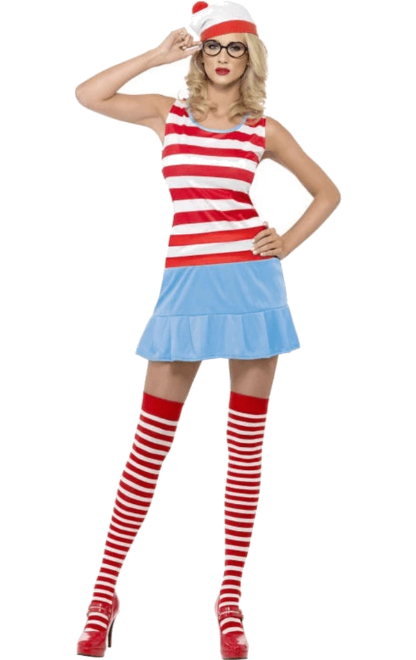 Smiffys All Womens Costumes Ladies Where's Wally Costume