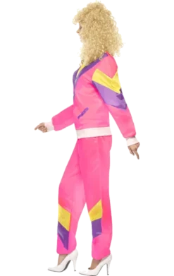 Smiffys Womens Pink 80s Shell Suit Costume All Womens Costumes