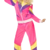Smiffys Womens Pink 80s Shell Suit Costume All Womens Costumes