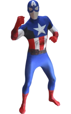 Body Republic Captain America Zappar Morphsuit Costume