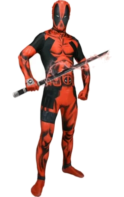 Body Republic All Mens Costumes Deadpool Zappar Morphsuit Costume