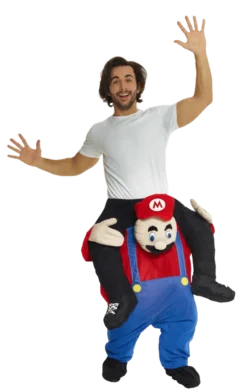 Body Republic Stag Do Adult Red Plumber Piggyback Costume