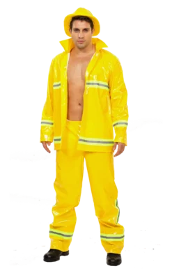 Smiffys Mens Yellow Fireman Costume All Mens Costumes
